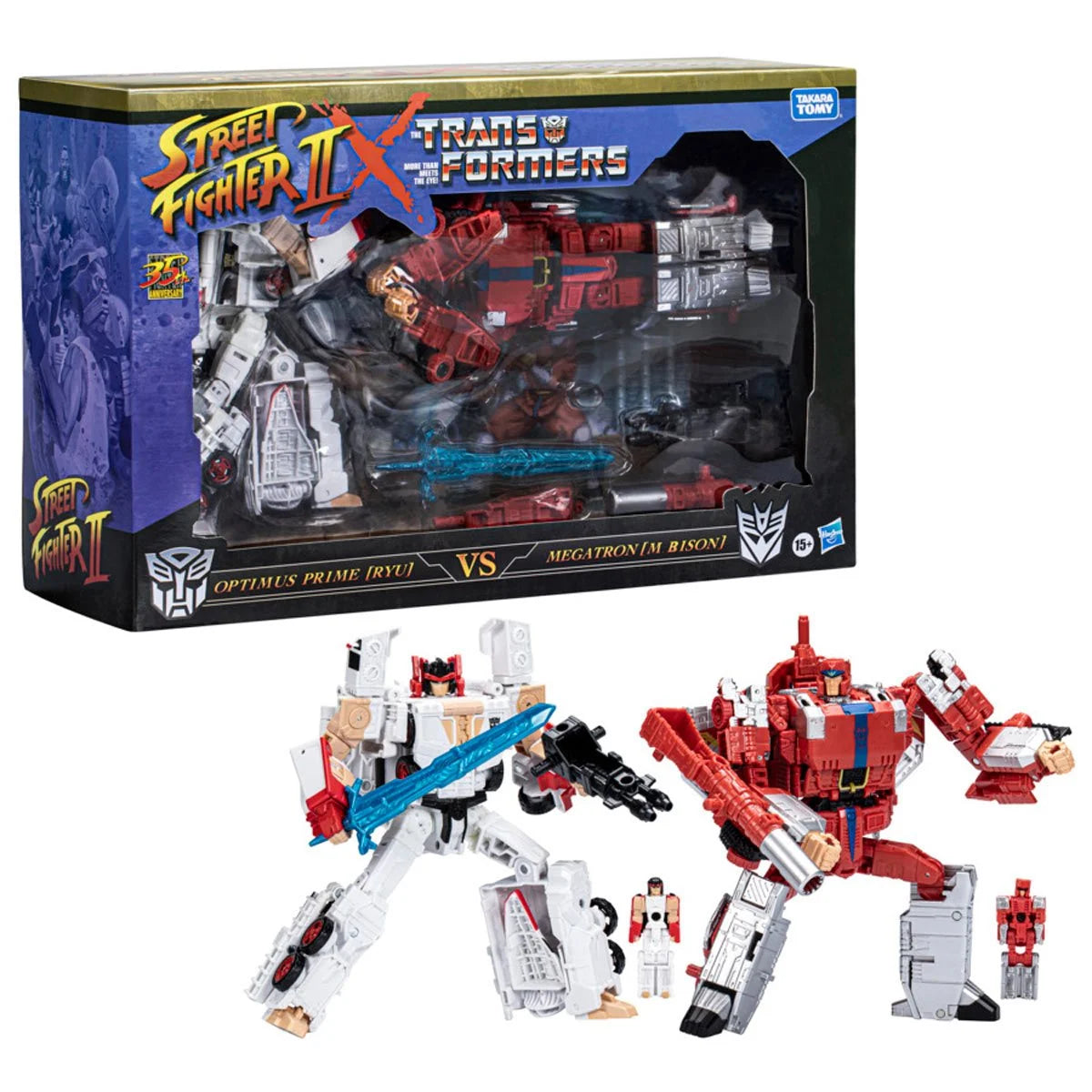 Transformers x Street Fighter II Mash-Up Optimus Prime [Ryu] vs. Megatron [M. Bison] 2-Pack Hasbro