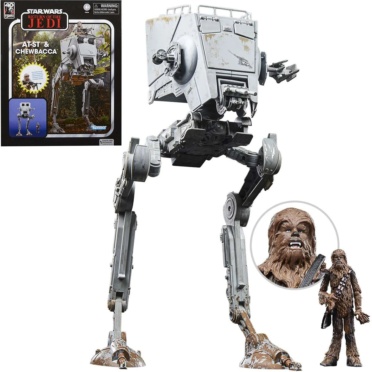 Star Wars The Vintage Collection 3.75 Inch Vehicle Figure - AT-ST &  Chewbacca